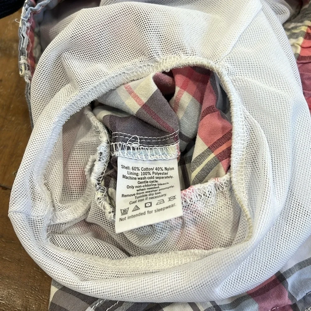 Janie and jack washed plaid swim trunks